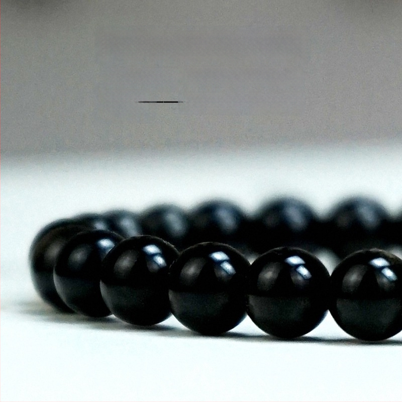 Brățară subțire din obsidian – unisex, lucrată manual, stil retro, accesoriu de mână, cadou pentru călătorii