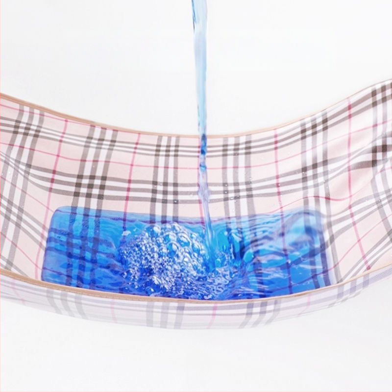 Bib de hrănire pentru persoane în vârstă, Neck-Style impermeabil, Poliester, Model grilă, Unisex