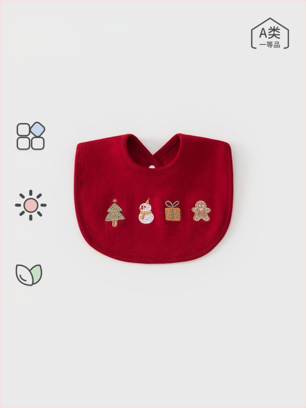 Prosop dublu din bumbac pentru saliva bebelușilor – absorbant, model desen animat, unisex, pentru nou-născuți până la 3 ani