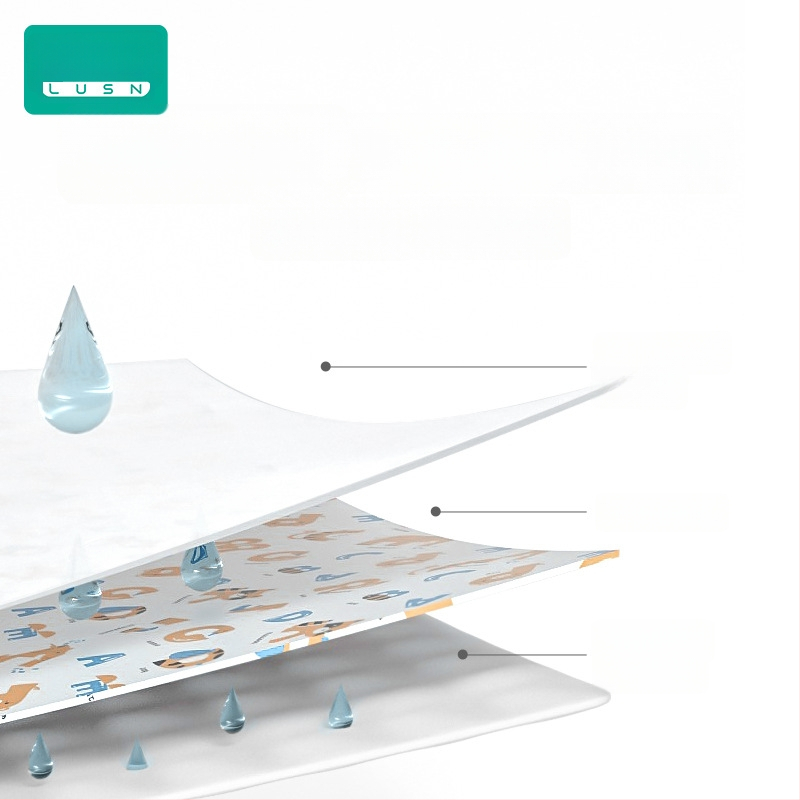 Bib de unică folosință pentru bebeluși, model cu desene animate, material nețesut impermeabil PE, pentru copii 1–3 ani