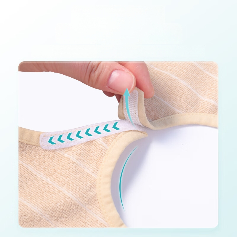 Bib pentru adulți Yilunte, impermeabil și rezistent la murdărie, țesătură de prosop, fibră de poliester, model în dungi