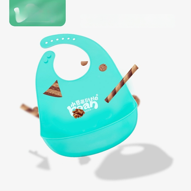 Bib din silicon pentru copii, pentru hrănire, impermeabil, ultra-subțire, de înaltă calitate alimentară, cu model desen animat, pentru copii 1–3 ani