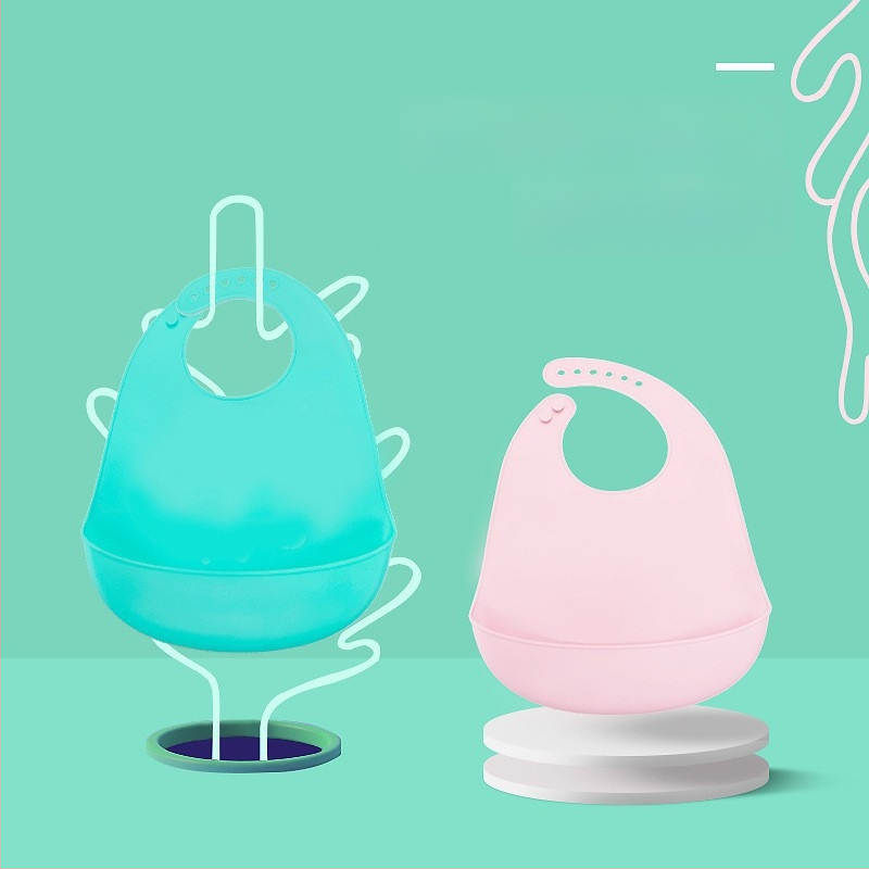 Bib din silicon pentru copii, pentru hrănire, impermeabil, ultra-subțire, de înaltă calitate alimentară, cu model desen animat, pentru copii 1–3 ani