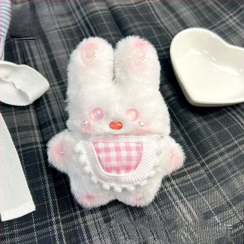 iepure pluș - pandantiv pentru chei cu sunet, stil desen animat, model animale mici (material: pluș; sezon: toamnă 2025)