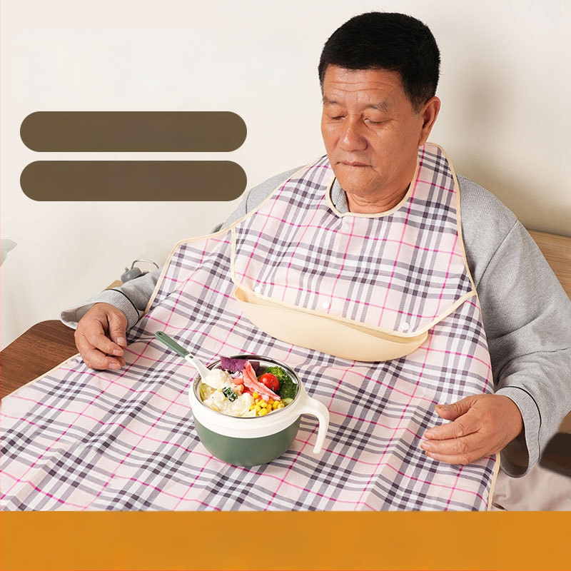 Hfine Adult Bib – Bavetă pentru adulți, detașabilă din bumbac pentru hrănire, unisex