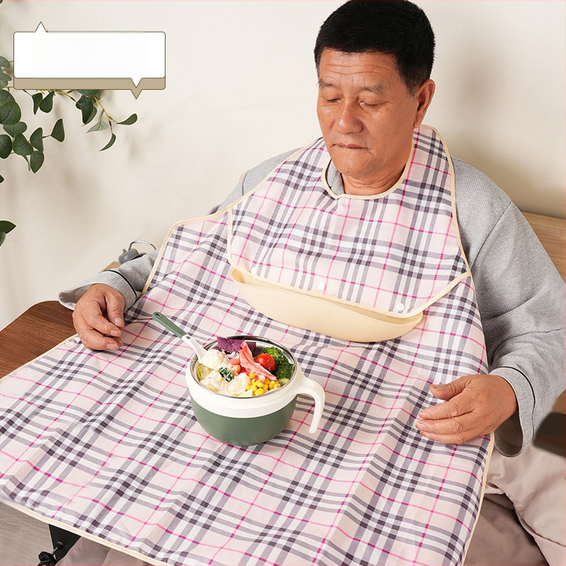 Hfine Adult Bib – Bavetă pentru adulți, detașabilă din bumbac pentru hrănire, unisex