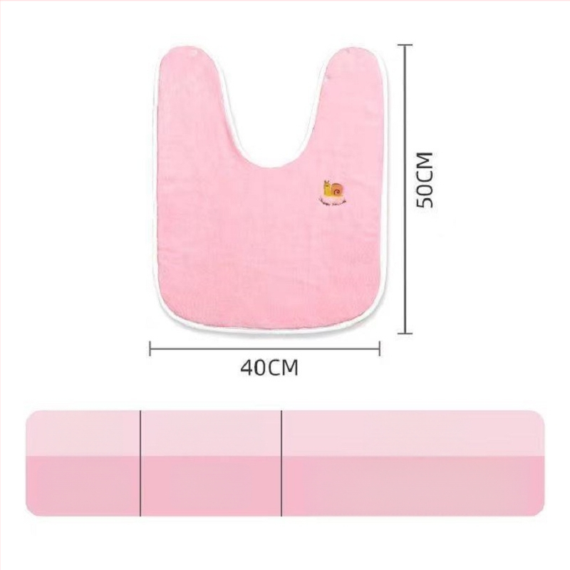 Bavetă pentru copii cu prosop de față, multifuncțională, anti-murdărie, reglabilă, material catifea coral, poliester, pentru copii 3–8 ani