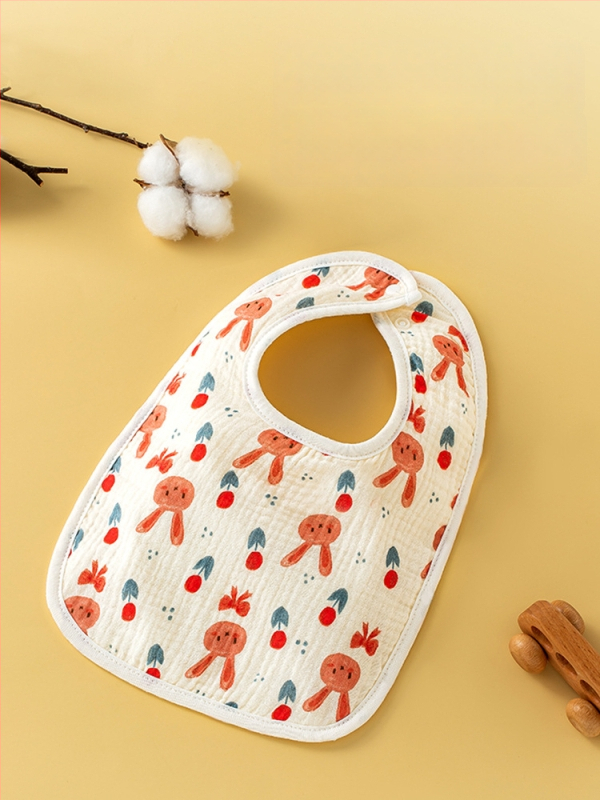 Bibs pentru bebeluși Tip A, în formă U, din bumbac țesut, impermeabil, pentru sugari și copii 1–3 ani