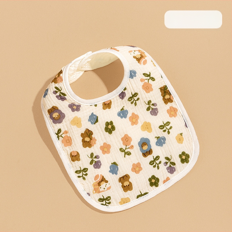 Bibs pentru bebeluși Tip A, în formă U, din bumbac țesut, impermeabil, pentru sugari și copii 1–3 ani