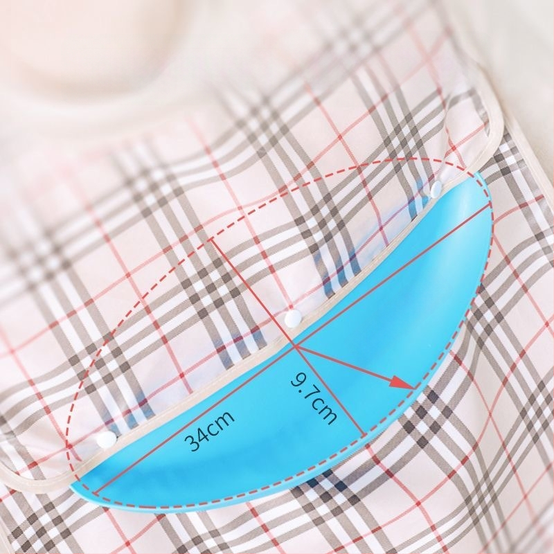 Bibs impermeabile pentru copii, halat cu guler, poliester cu model grilă