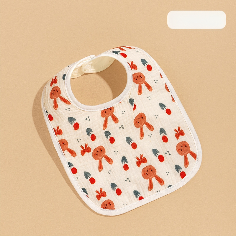 Bib pentru bebeluși, formă U, prosop de salivă din bumbac pur, impermeabil, destinat sugariilor și copiilor 1–3 ani