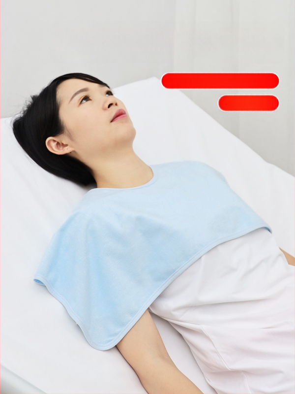 Prosop-bib pentru salivă pentru mese și medicamente, fibre de bambus, barieră impermeabilă, model solid