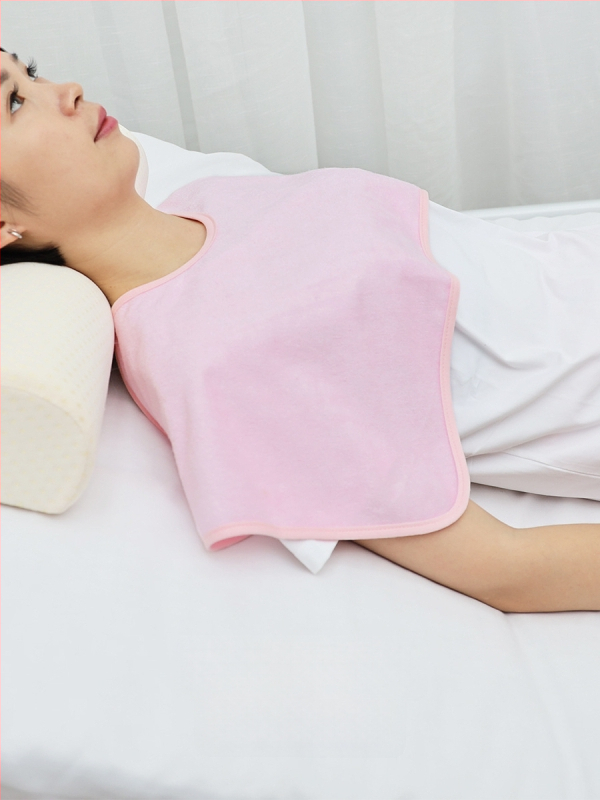 Prosop-bib pentru salivă pentru mese și medicamente, fibre de bambus, barieră impermeabilă, model solid