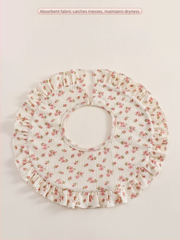 Bibe dublu față impermeabil din bumbac (>95%), cu imprimeu desen animat, pentru copii 0–1 ani, mărime mărită