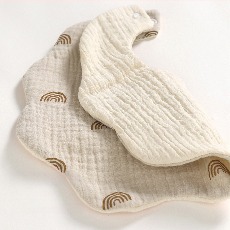 Sofflin Bavetă pentru bebeluși – Bumbac 95%+, Impermeabilă și rezistentă la murdărie, Montaj de 360° cu șase straturi, Potrivită pentru nou-născuți până la 3 ani