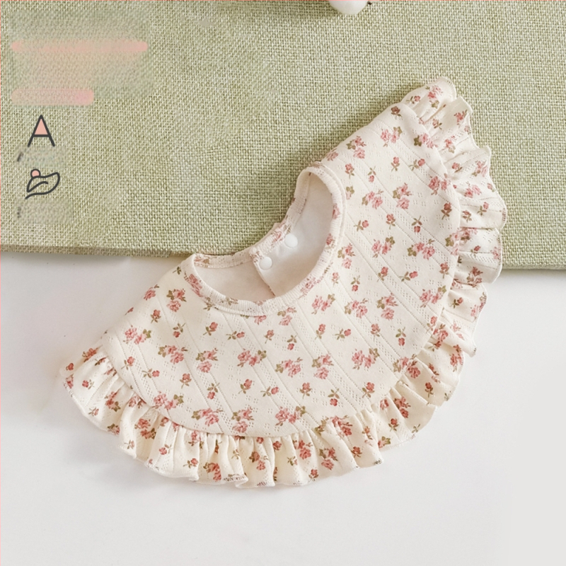 Bavetă de salivă pentru bebeluți, cu două fețe, impermeabilă și respirabilă, din bumbac pur (>95%), destinată nou-născuților 0–1 ani, model desen animat, unisex