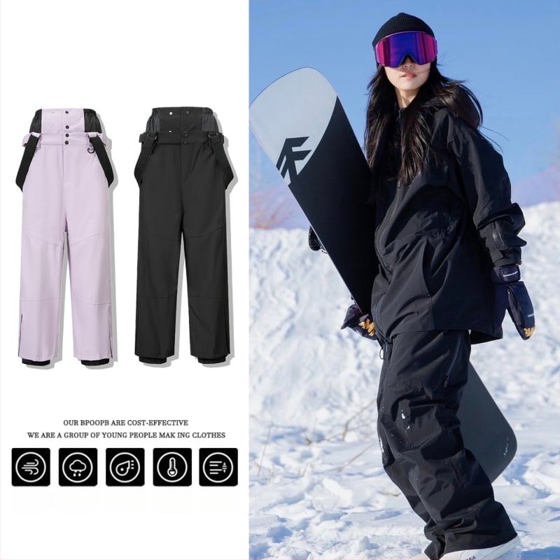 2025 Muške outdoor hlače za snijeg, otporne na vjetar i vodootporne, s fleece podstavom, tople za planinarenje i skijanje, slobodan straight kroj