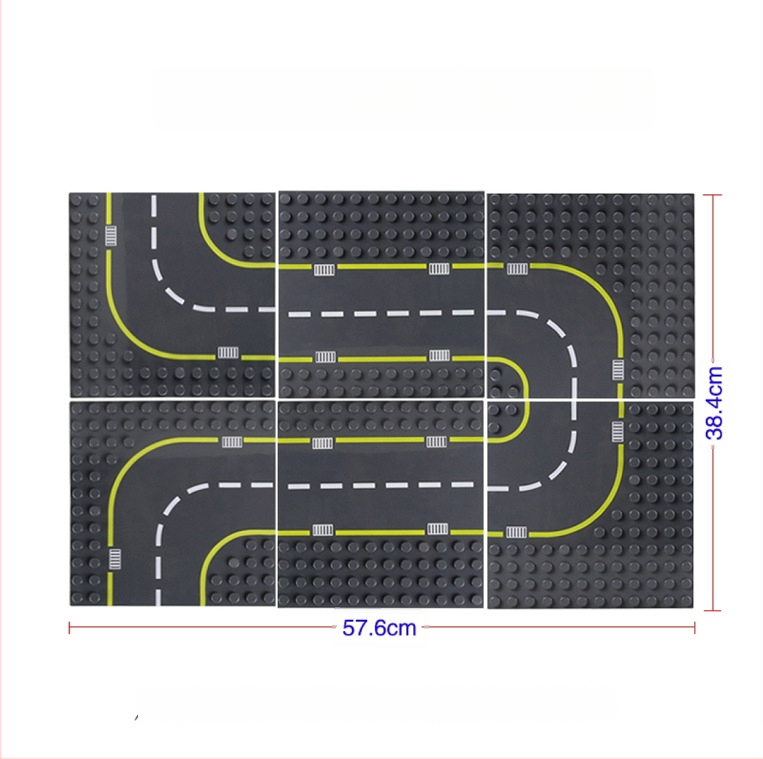 Tee ehitusplokkide jaoks alusplaat, ühilduv LEGO suuremate plokkidega, ABS-plastist, 100–200 tükki, vanuses 7–14 aastat