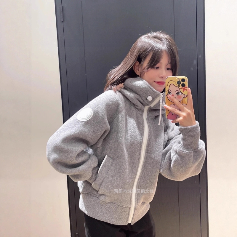 Chilliwack Hoodie od flisa s vunom – bomber stil, uska silueta, dugi rukavi