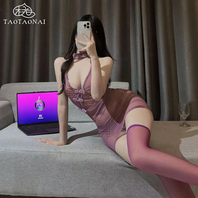 Cheongsam suknelė su drugelio spaudu, tinklinis skaidrumo dizainas; poliesterio audinys, 90–95% poliesterio turinys; moterims; vaidmens žaidimas: balo karalienė