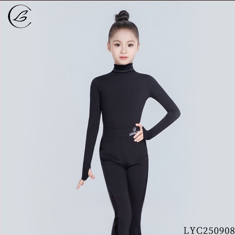 Latīņu deju apģērbs meitenēm, bērniem un pieaugušajiem – Ziemas 2025, Crystal Hemp audums, 90–95% poliester, salds stils, izsmalcināts pilsētas stils ikdienai