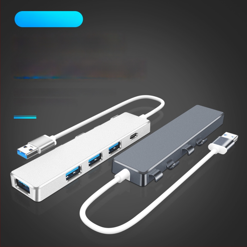 USB 3.0 OTG hubas su 4 jungtimis, duomenų perdavimo greitis 5 Gbps, be išorinio maitinimo