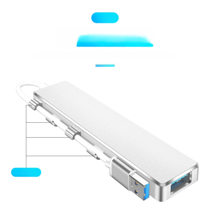 USB 3.0 OTG hubas su 4 jungtimis, duomenų perdavimo greitis 5 Gbps, be išorinio maitinimo