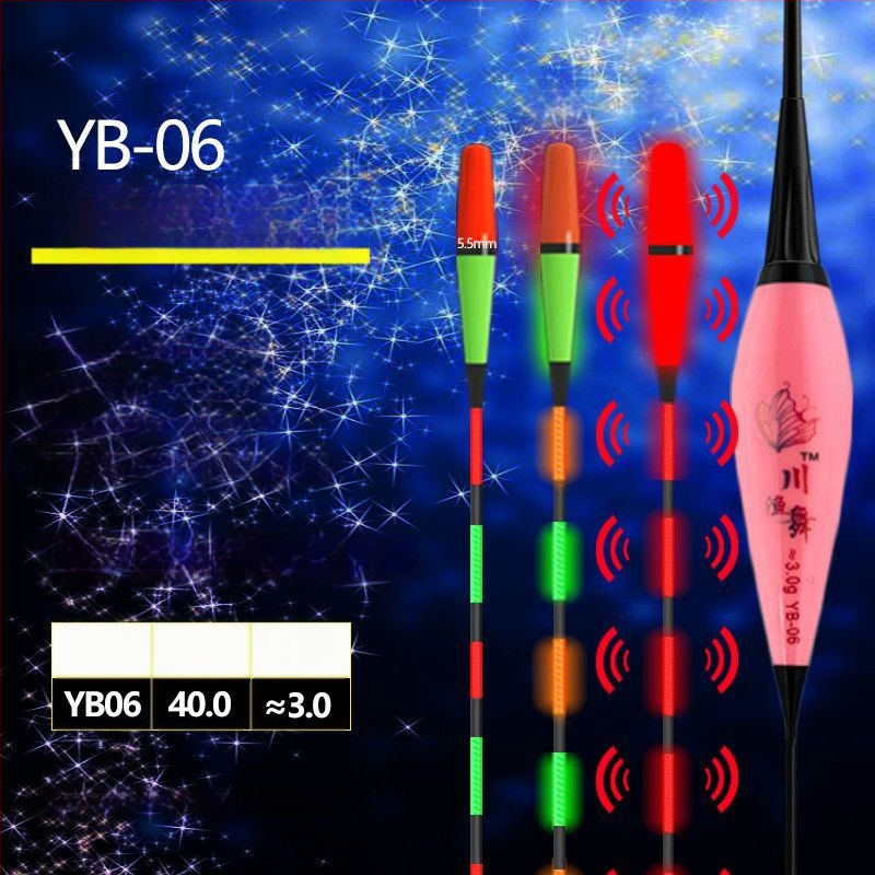 Šviesi žvejybinė plūdė su įkandimo indikatoriumi, spalvų keitimas, aukšta jautrumas, elektroninė plūdė, kompozitinė medžiaga