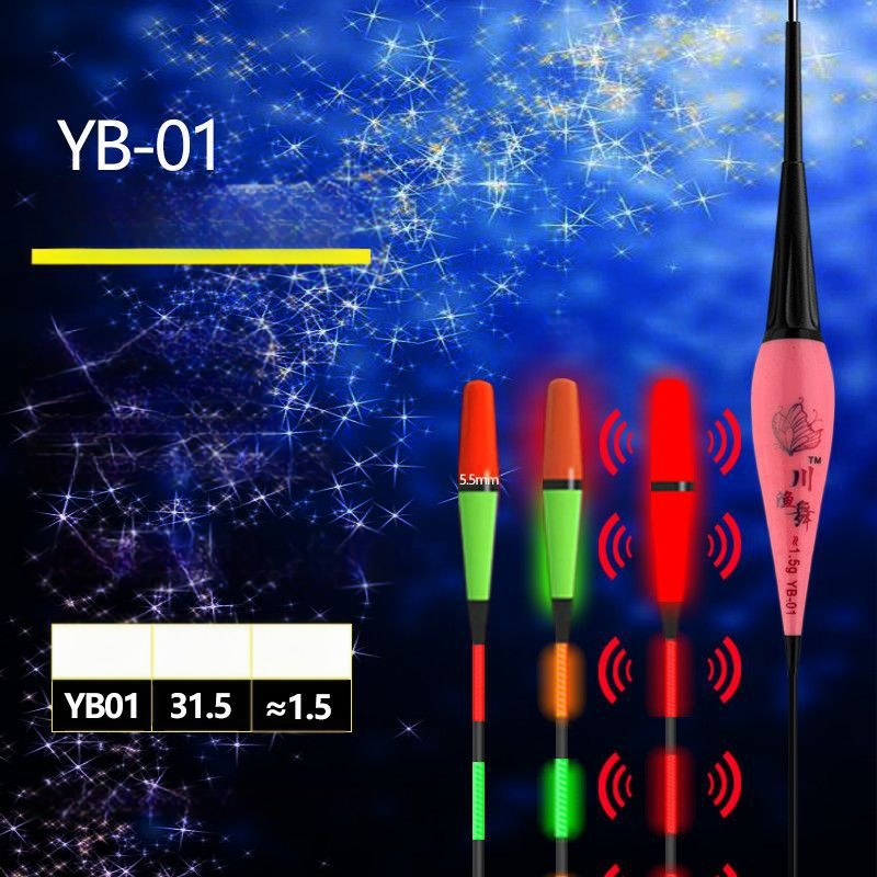 Šviesi žvejybinė plūdė su įkandimo indikatoriumi, spalvų keitimas, aukšta jautrumas, elektroninė plūdė, kompozitinė medžiaga