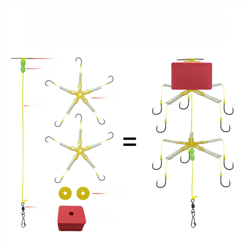 Upės žvejybos kabliukų rinkinys – priešduno dizainas, kvadratiniai masalų kabliukai karpams ir didiesiems karpams, 8–15 kablių rinkinys, dėžutė 500 vnt