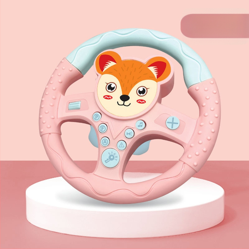 Laste volanivõti auto tagaistmele — hariduslik muusikaline rool (plastikust; patareidega; sobib 4–6-aastastele)