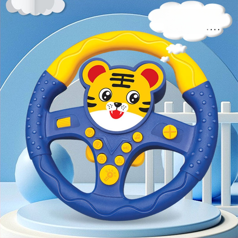 Laste volanivõti auto tagaistmele — hariduslik muusikaline rool (plastikust; patareidega; sobib 4–6-aastastele)