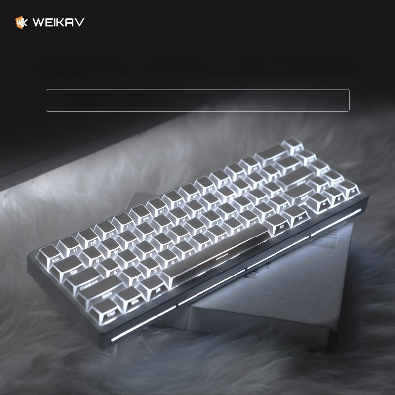 Weikav Nut65 Trijų režimų aliumininė gasket klaviatūros rinkinys su RGB apšvietimu, laidinis, iki 87 klavišų