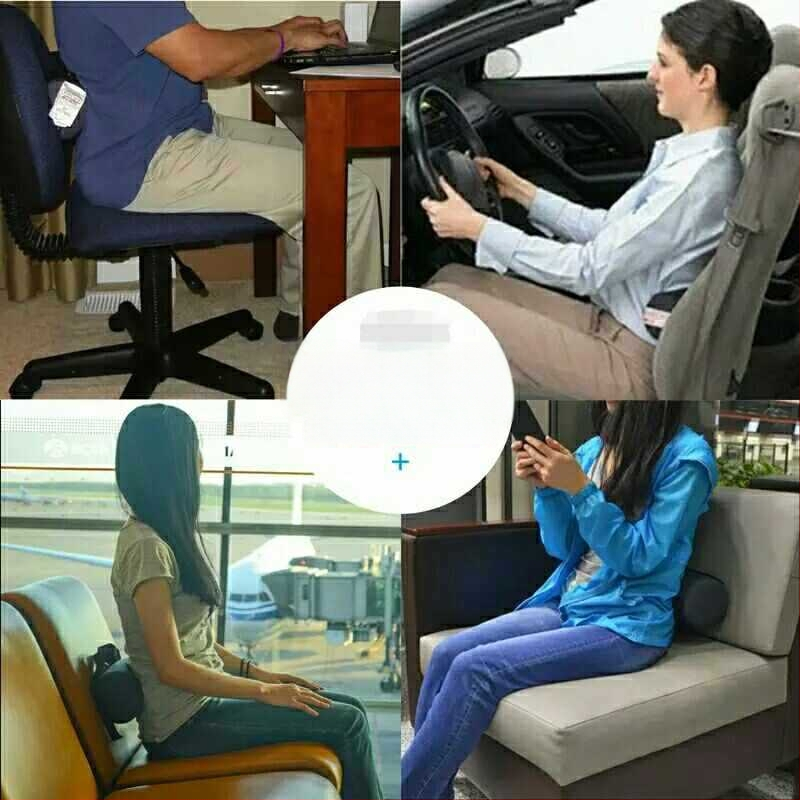 Rolni jastučić za potporu lumbalne regije za uredsku stolicu i automobil, cilindrični jastuk za struk