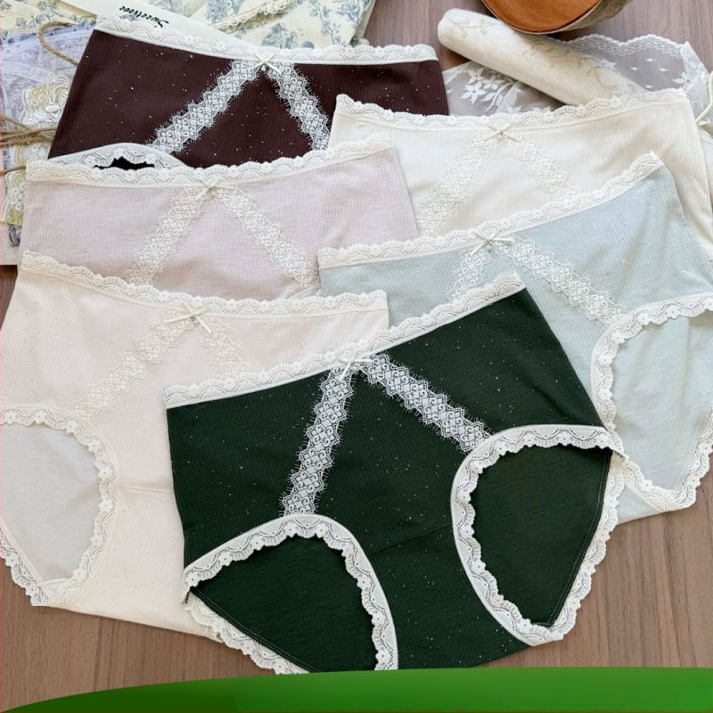 Dámske nohavičky z nylonu, priedušné a antibakteriálne, stredná výška pásu, pletený strih (Hlavný materiál 50–70% nylon)