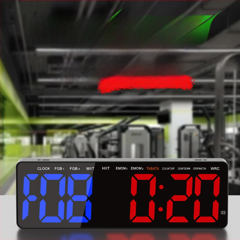 LED sportski timer s velikim zaslonom od 16 inča za trening u teretani, višenamjenski tajmer