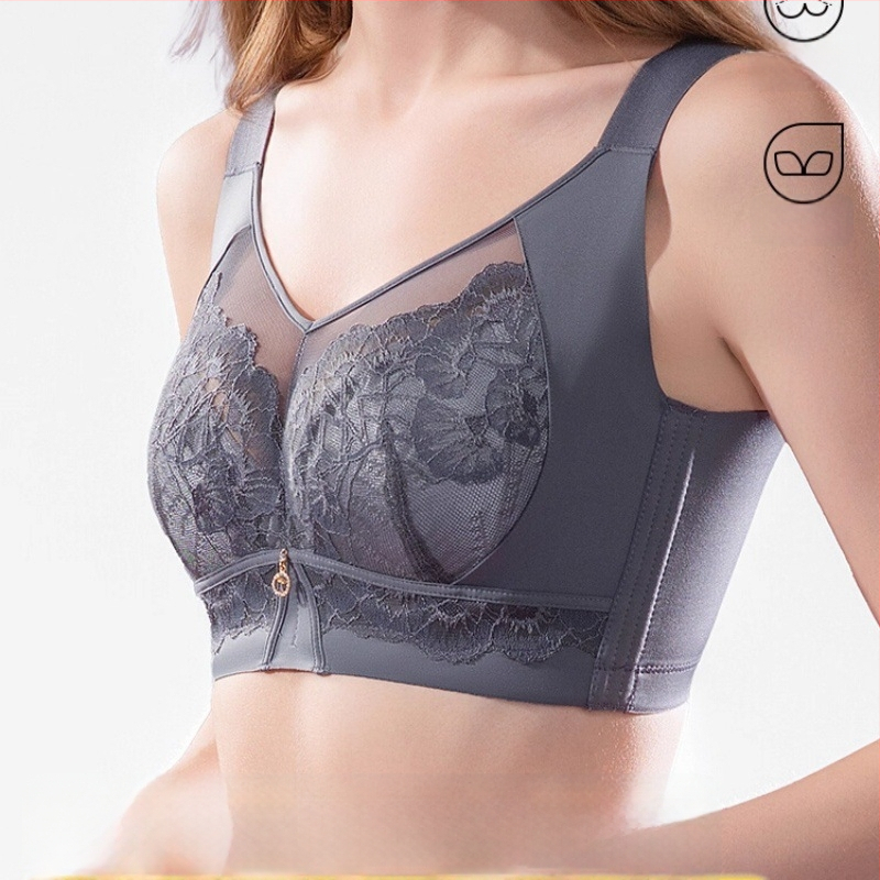 Sutien od svile Mulberry za žene, puna čašica, oblikovanje bočnih grudi, podesivo, push-up, protiv opuštanja