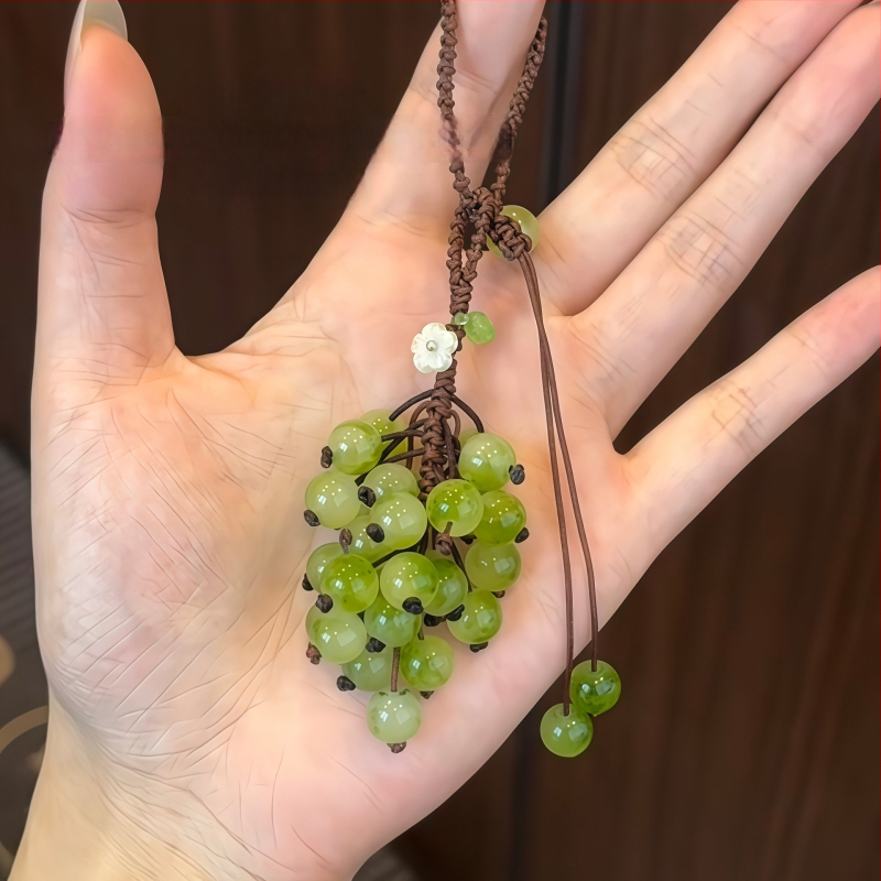 Zeleni privjesak u obliku grozda s Lily of the Valley — ručno izrađen DIY set materijala za lanac za telefon i ukras za torbu