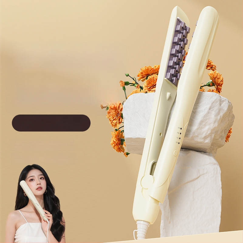 2-σε-1 εργαλείο για μπούκλες και ισιώματα μαλλιών, επίχρισμα τιτάνιο-τουρμαλίνης, διάμετρος κύλινδρου ≤15 mm, 4 ρυθμίσεις θερμοκρασίας, ενσύρματο 220 V, 42 W