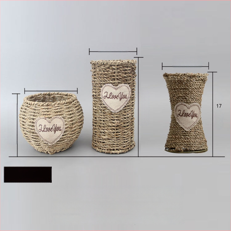 Rataninis pintas krepšys augalams — rankų darbas, dekoratyvus vazonų krepšys