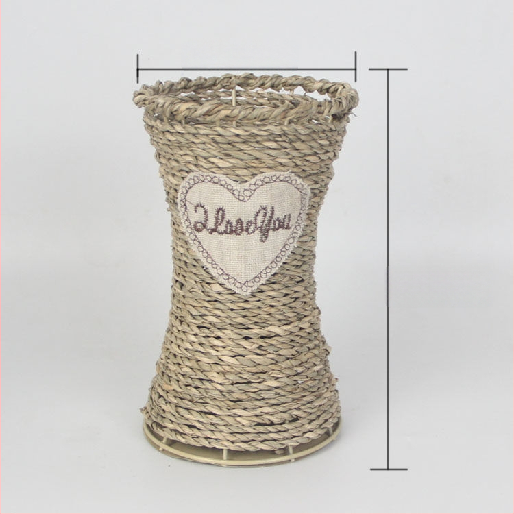 Rataninis pintas krepšys augalams — rankų darbas, dekoratyvus vazonų krepšys