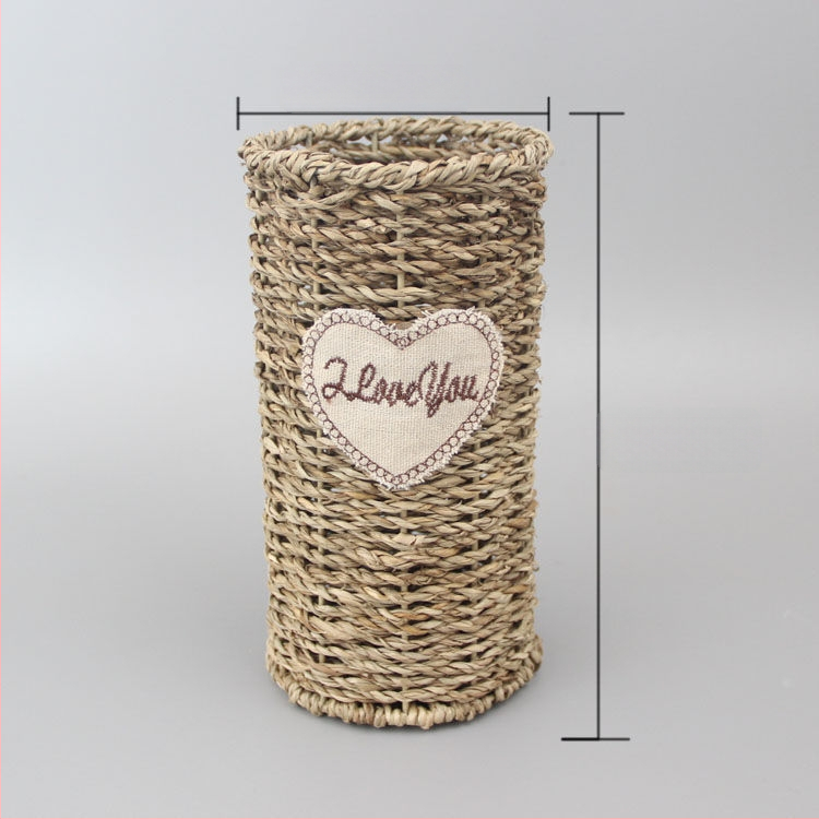 Rataninis pintas krepšys augalams — rankų darbas, dekoratyvus vazonų krepšys