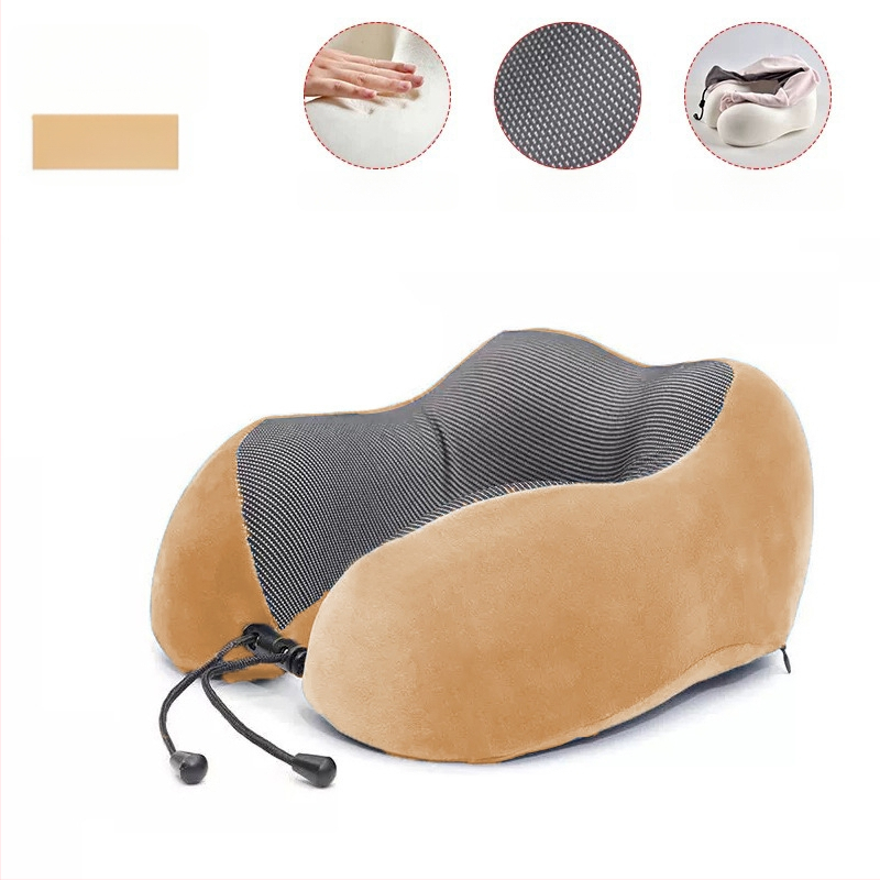 U-kujuline kaelalapp mäluvahtiga reisile, Crystal Velvet kanga, kerge kaal kuni 0,5 kg