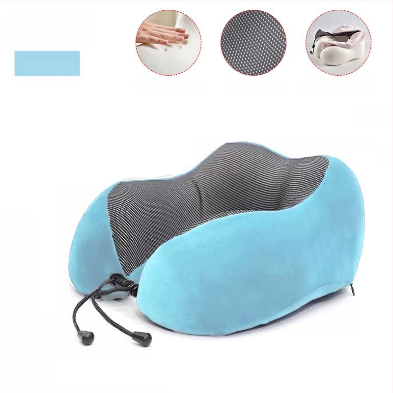 U-kujuline kaelalapp mäluvahtiga reisile, Crystal Velvet kanga, kerge kaal kuni 0,5 kg