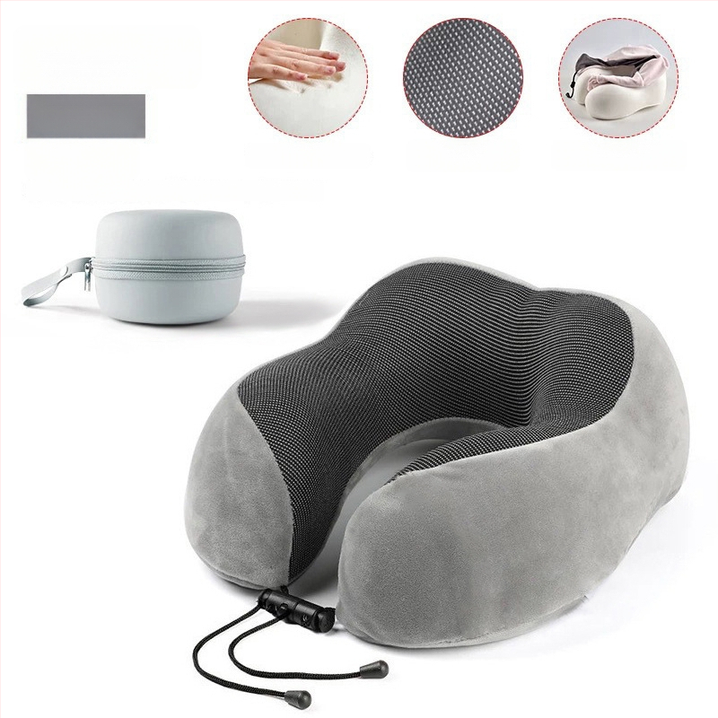 U-kujuline kaelalapp mäluvahtiga reisile, Crystal Velvet kanga, kerge kaal kuni 0,5 kg