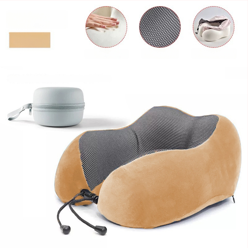 U-kujuline kaelalapp mäluvahtiga reisile, Crystal Velvet kanga, kerge kaal kuni 0,5 kg