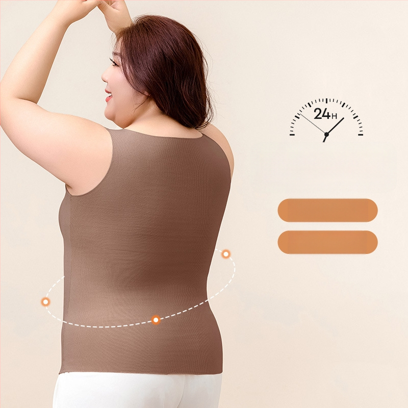 Plus-size ženska termalna vesta s flis podstavom, jedinstveni osnovni sloj za nošenje izvana i iznutra, jesen-zima