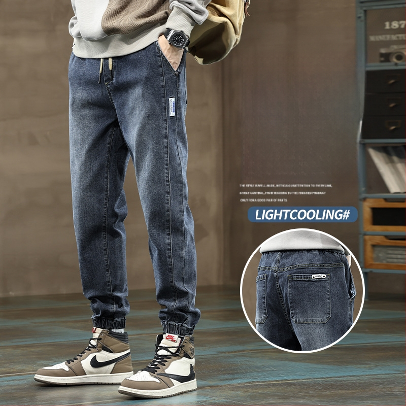 Muške traperice ravnog kroja, 2025 proljeće–jesen, plus veličina, denim, inspirirane hongkonškim streetwearom, moderne i svestrane