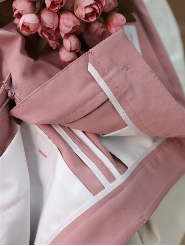 Дамски бермудски шорти с висока талия, силует A‑линия, лека материя, полиестерен бленд ≥95%, стил костюм, без еластичност