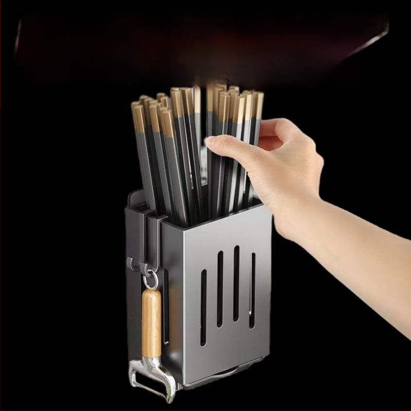 Fali szerelhető konyhai eszköztároló kosár, PP anyag, modell 111000223